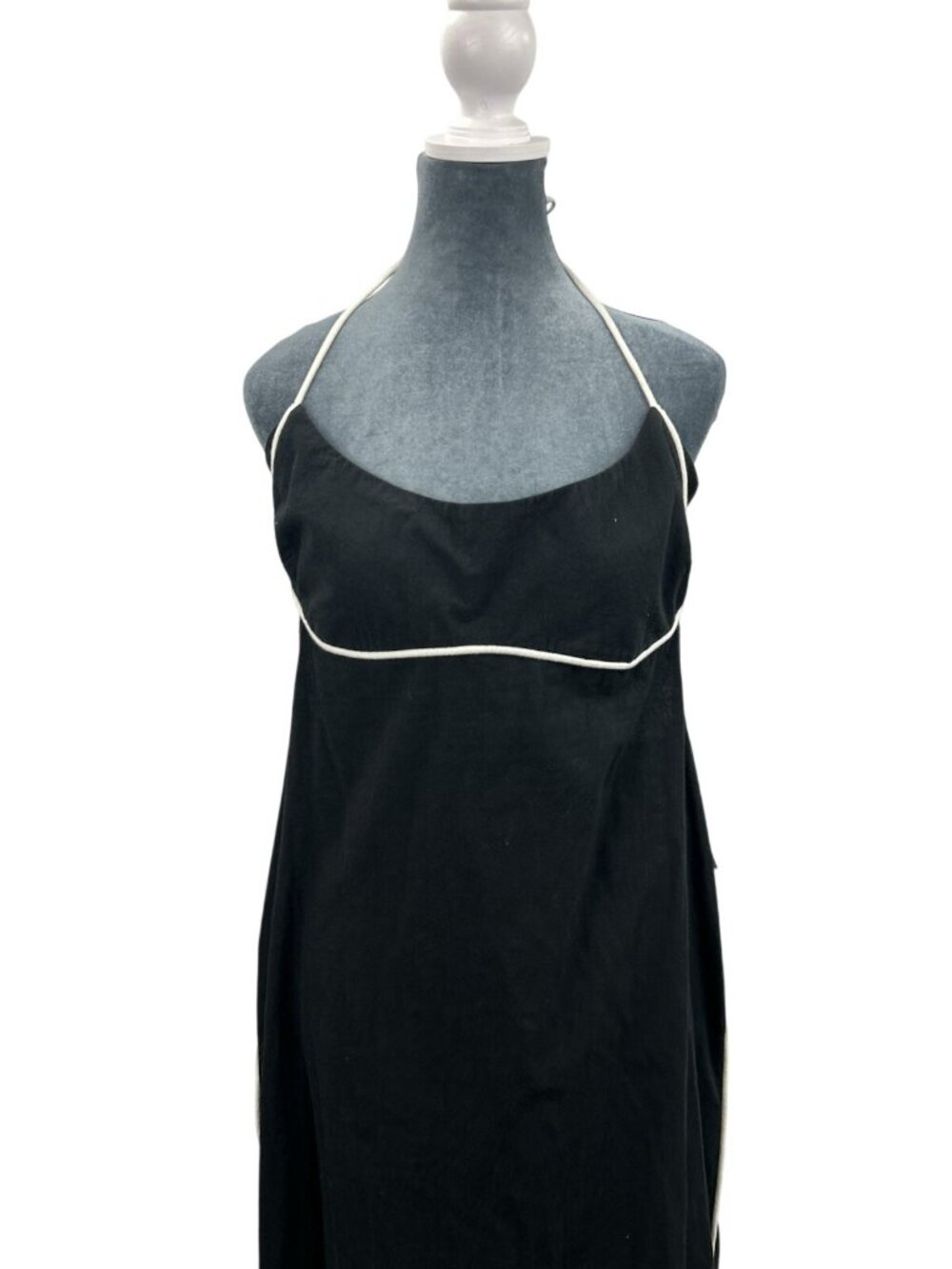 Free People Summer In Capri Halter Slit Side Midi Dress Womens Size XL Black NWT - Picture 13 of 16